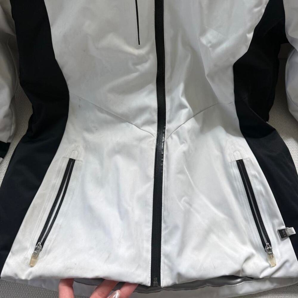 Nils white black womens ski jacket - Picture 2 of 6
